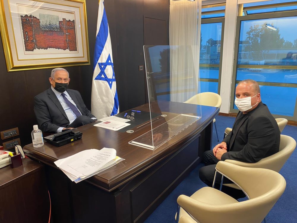 ראש העיר, תומר גלאם, בפגישה עם ראש הממשלה, בנימין נתניהו | צילום: דוברות העירייה