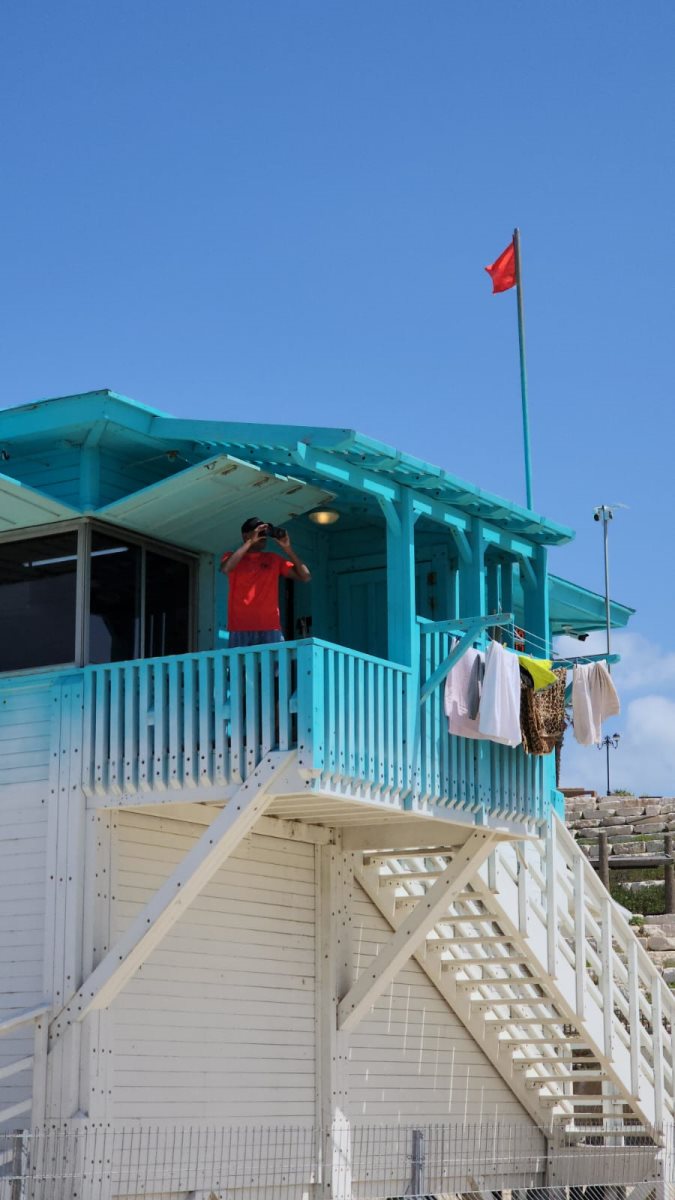 תחנת הצלה בחוף בר כוכבא באשקלון| צילום: דוברות העירייה