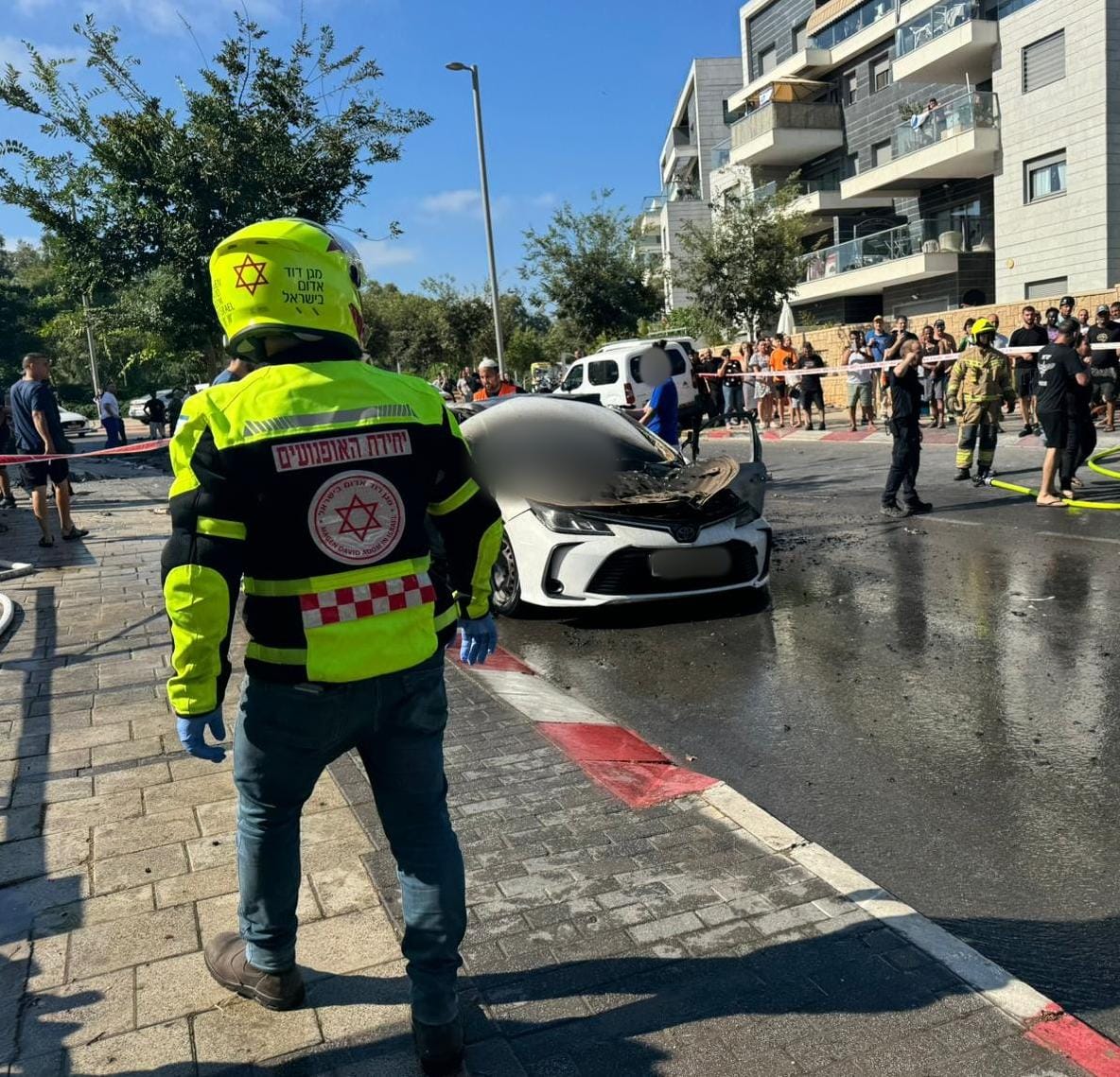 זירת הפיצוץ | צילום: תיעוד מבצעי מד"א