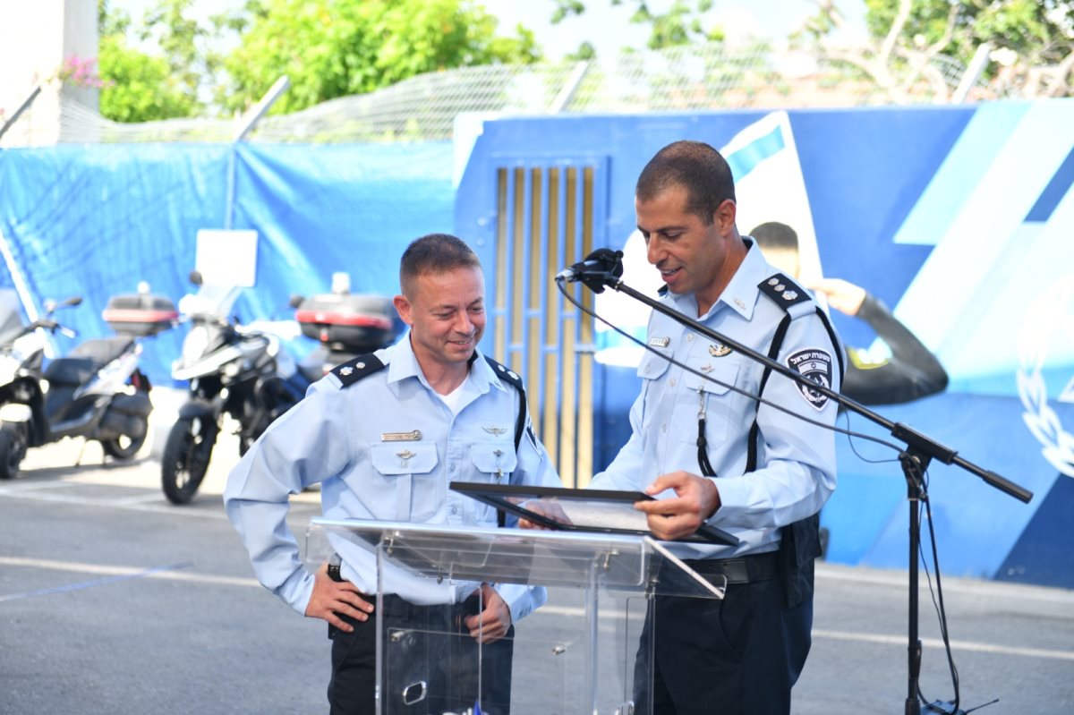 החלפת פיקוד תחנת אשקלון | צילום: דוברות המשטרה