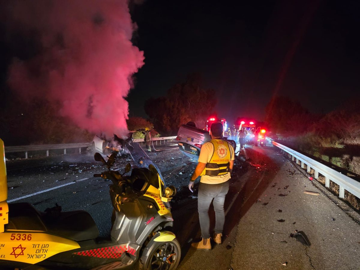 צילום מזירת התאונה: דוברות מד"א