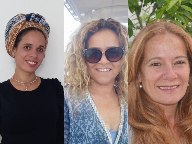 מימין: סמדר אברהם, פרלה בוזגלו ודנה חדד 