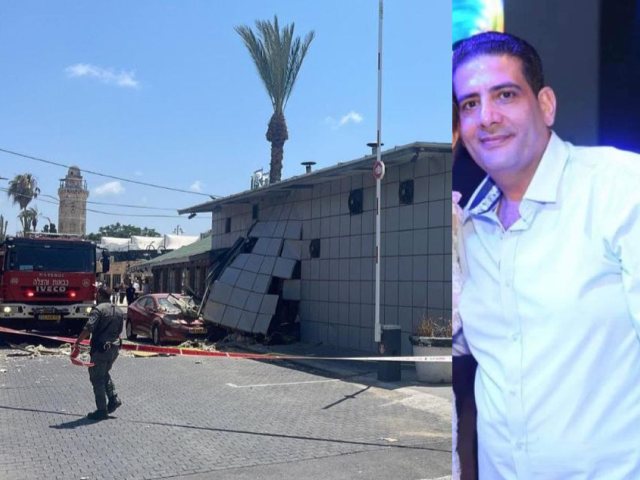 מקסים שמעוני ז"ל על רקע המאפיה בה אירע הפיצוץ| צילום פרטי
