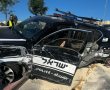 "שור שנגח": ניידת לאחר 'נגיחה' של גנבי רכב בירושלים | בפנים: נתיב ההרס המלא
