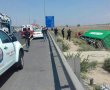 משאית התהפכה בתאונת דרכים קשה בסמוך למחלף יבנה