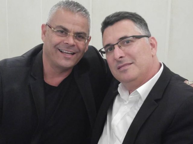 מישל בוסקילה וגדעון סער | צילום: פרטי