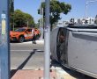 בצהריים: הרכב התהפך; שניים נפצעו